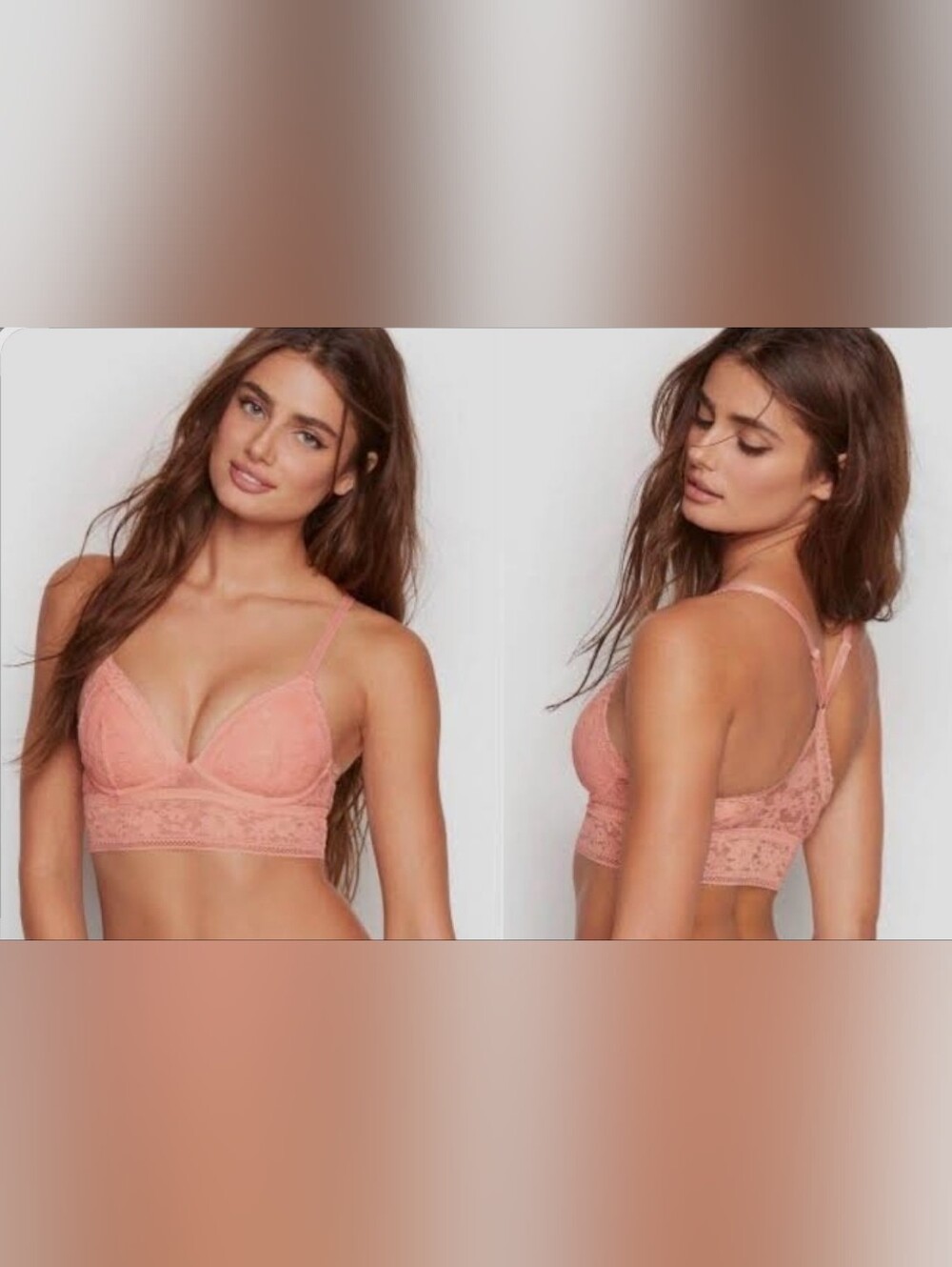 Victoria's Secret Coral Lace Racerback Bralette